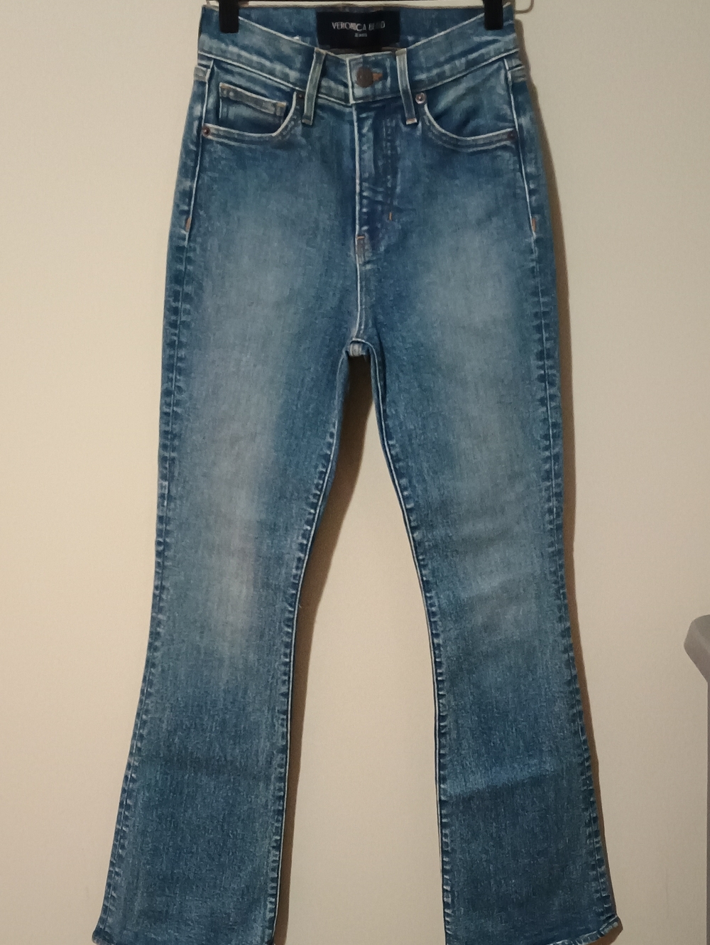 NWT Veronica Beard Beverly High-Rise Skinny Flare Jeans Loafer Length Size 24
